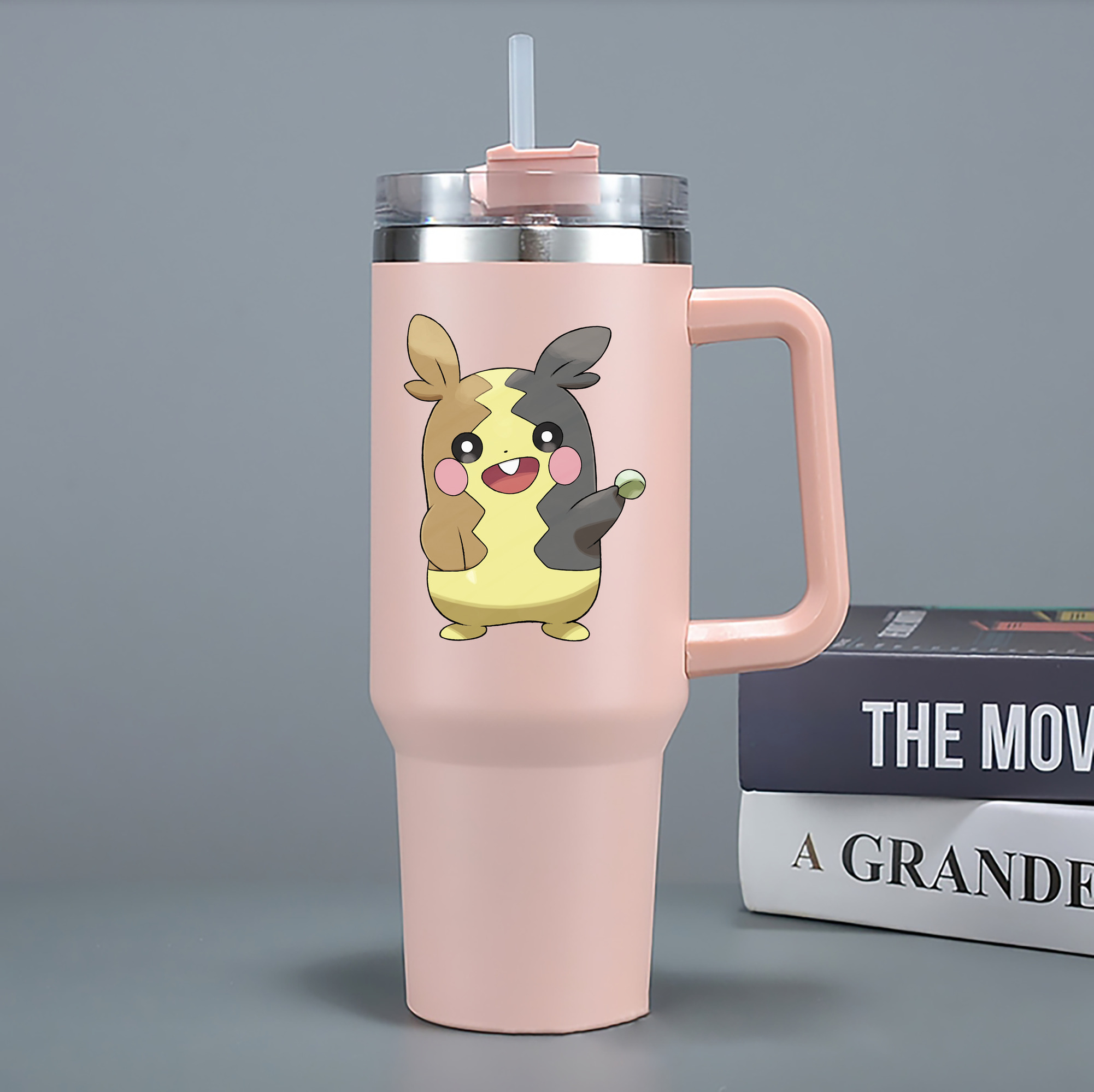 （画像用） ポケットモンスター Pokémon 1200mL車用タンブラー - クリスタルステッカー（プラスチックストロー付き）